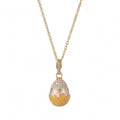 Yellow Egg Pendant Necklace