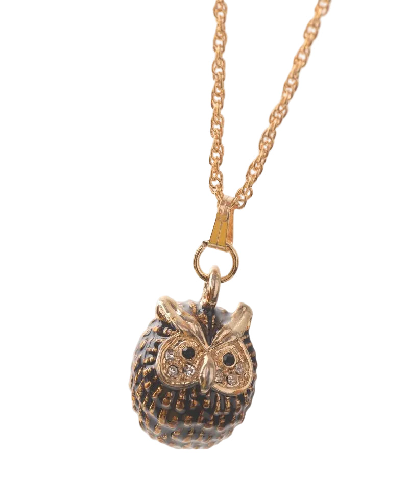 Owl Charm Pendant Necklace