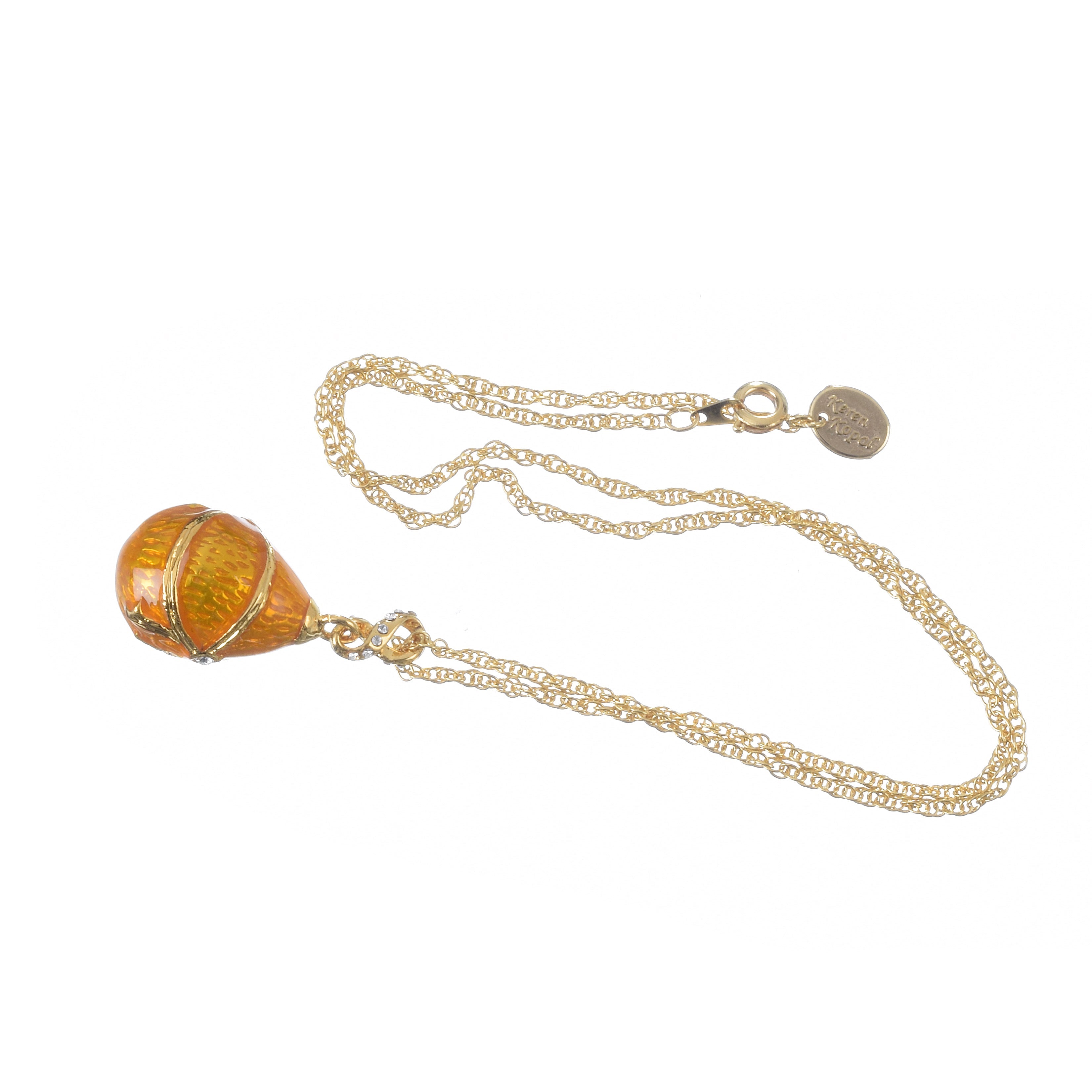 Pink Egg Pendant Necklace