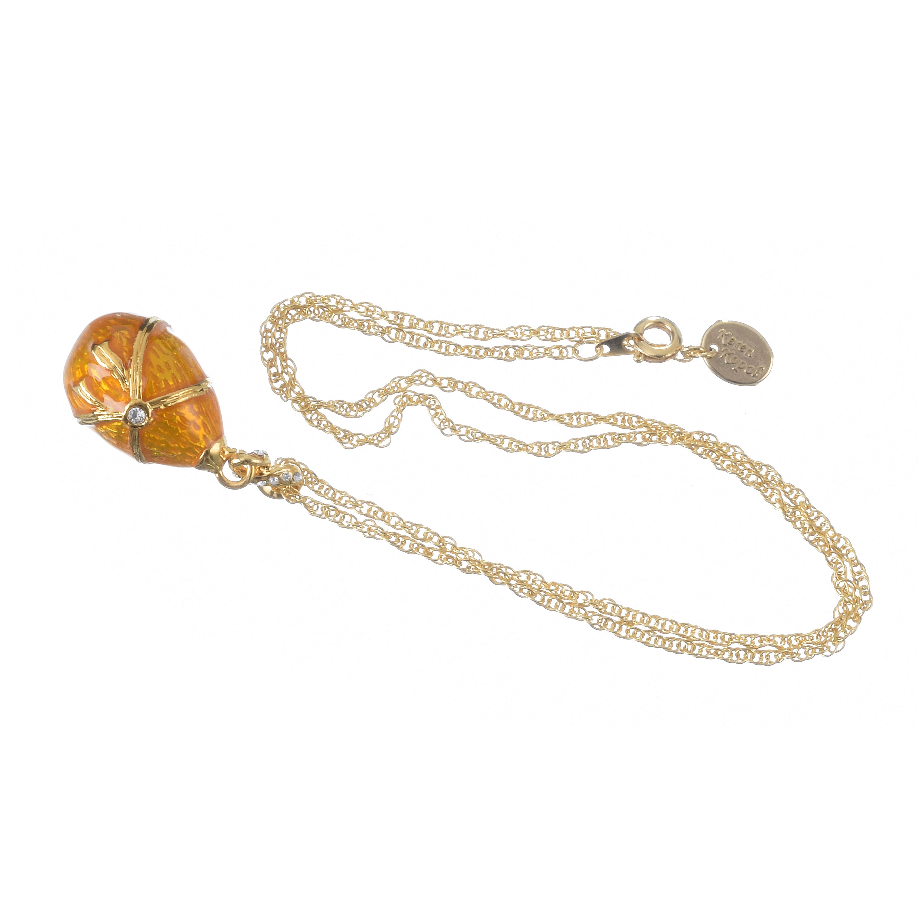 Pink Egg Pendant Necklace