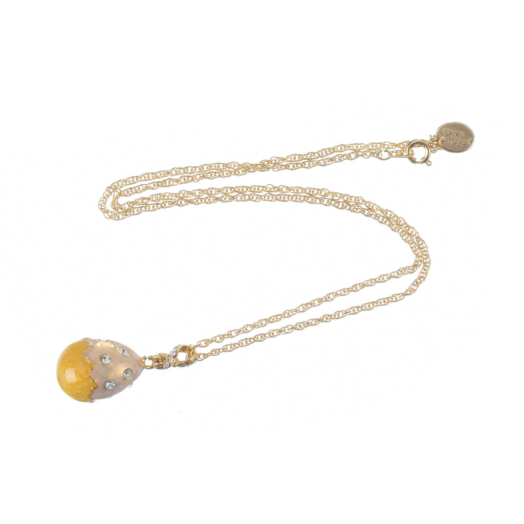 Yellow Egg Pendant Necklace
