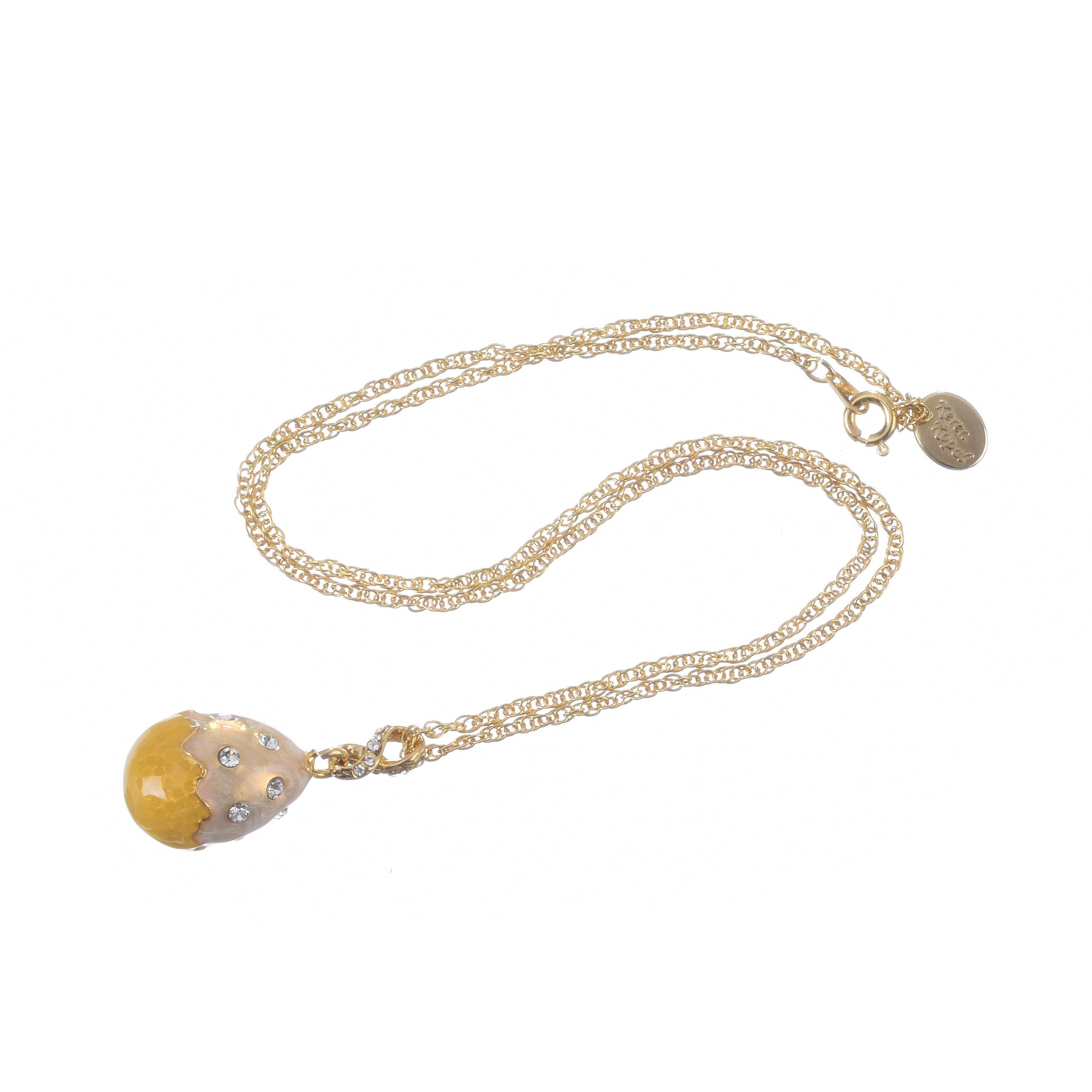 Yellow Egg Pendant Necklace
